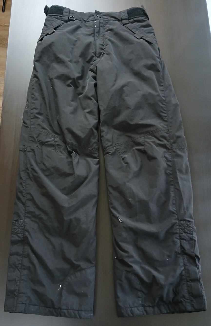 White Sierra Toboggan Insulated Snow Pants Mens Small black some holes ski